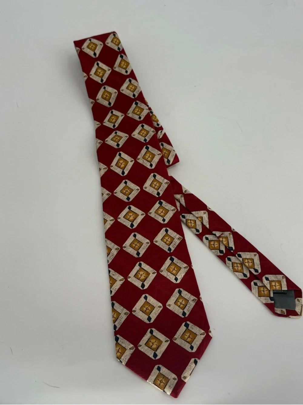 Robert Talbott Men's Ties Lot Of 2 Silk Rust/gold Medallion 58x 3.5